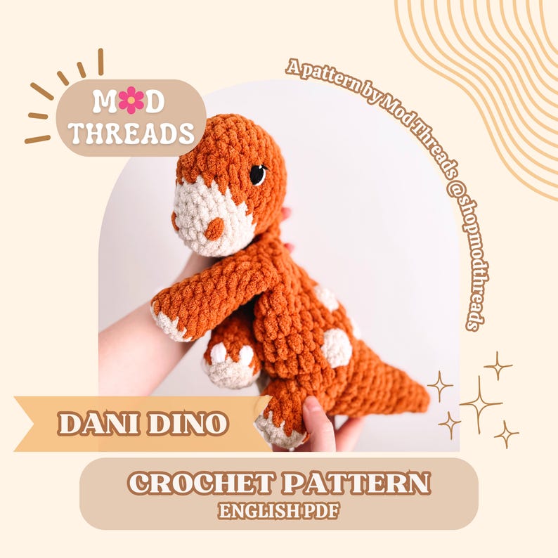 Dani the Dino Crochet PATTERN